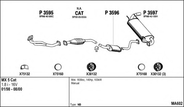 FENNO MA602 Exhaust System